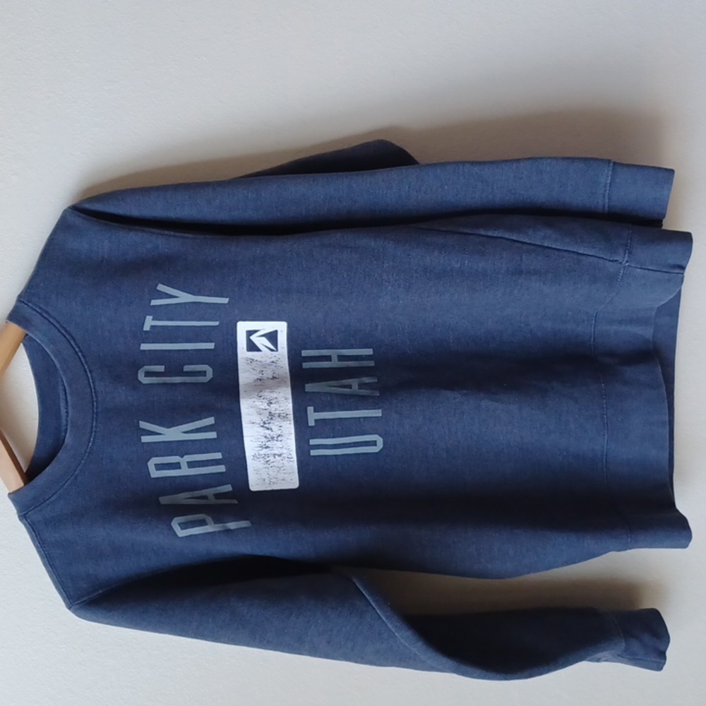 Park City Utah Crewneck Sweatshirt Outfitter Trading Company Blue Graphic Small